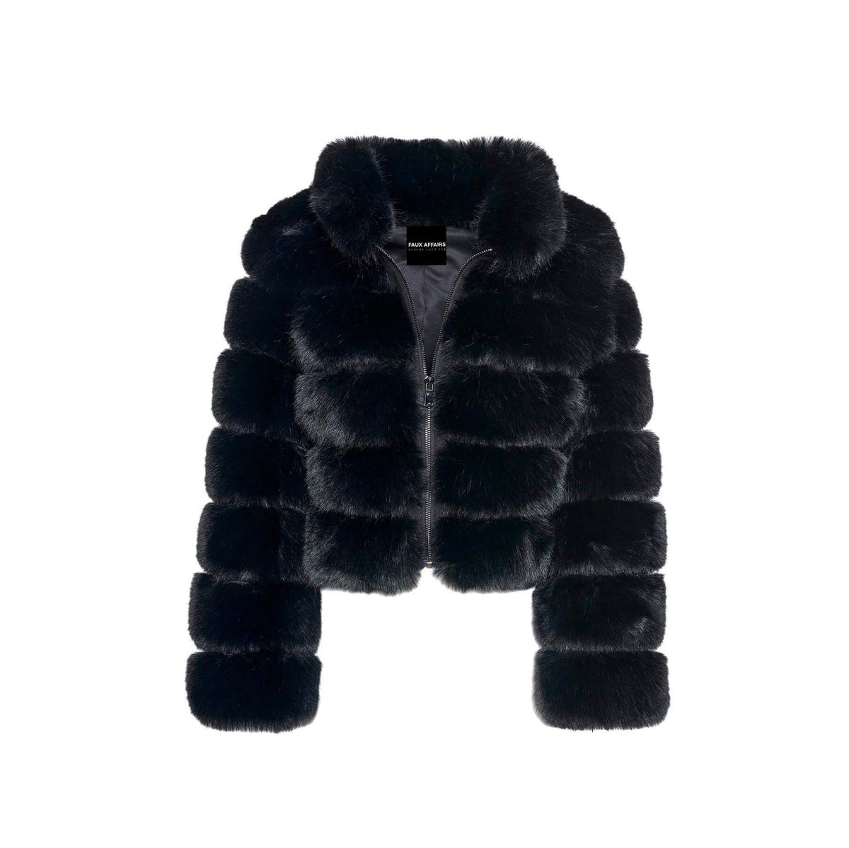BLACK FAUXFURJACKET KATE