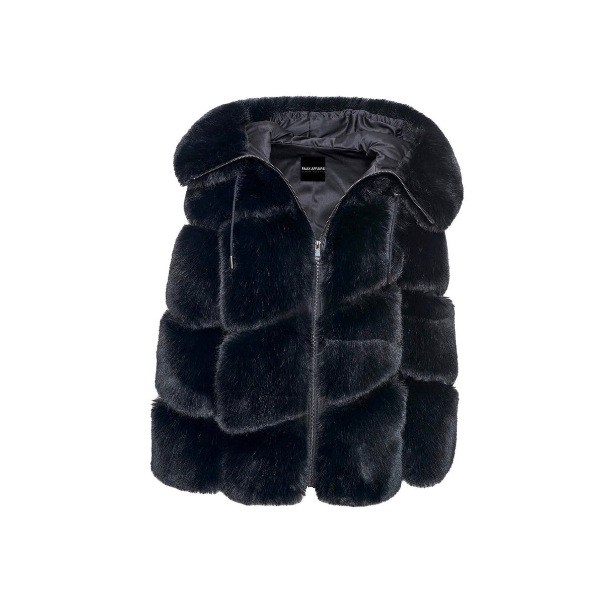 BLACK FAUXFURCOAT „NAOMI“