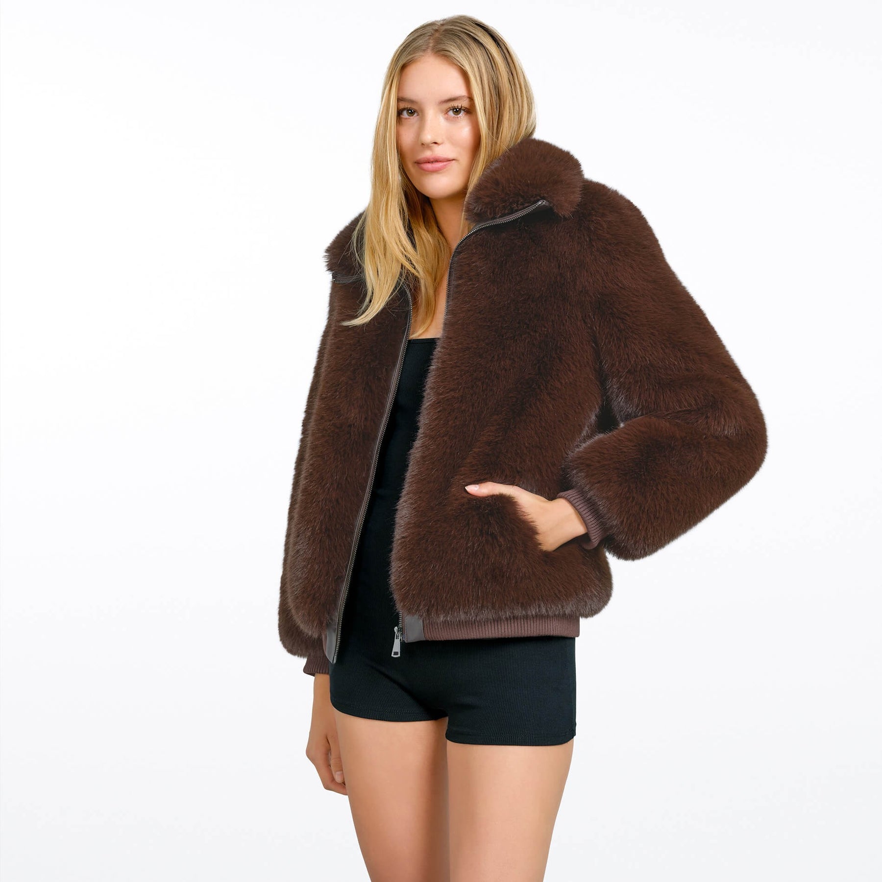 FAUX FUR BOMBERJACKET CHIARA