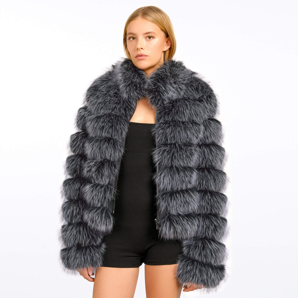 FAUX SILVERFOX JACKET SILVA