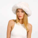 WEISSE BUCKET HAT MÜTZE