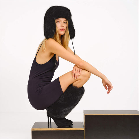 LEGWARMERS AUS KUNSTFELL