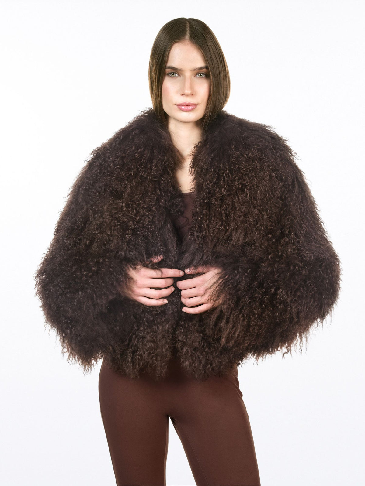 Braune Lammfelljacke CHLOÈ