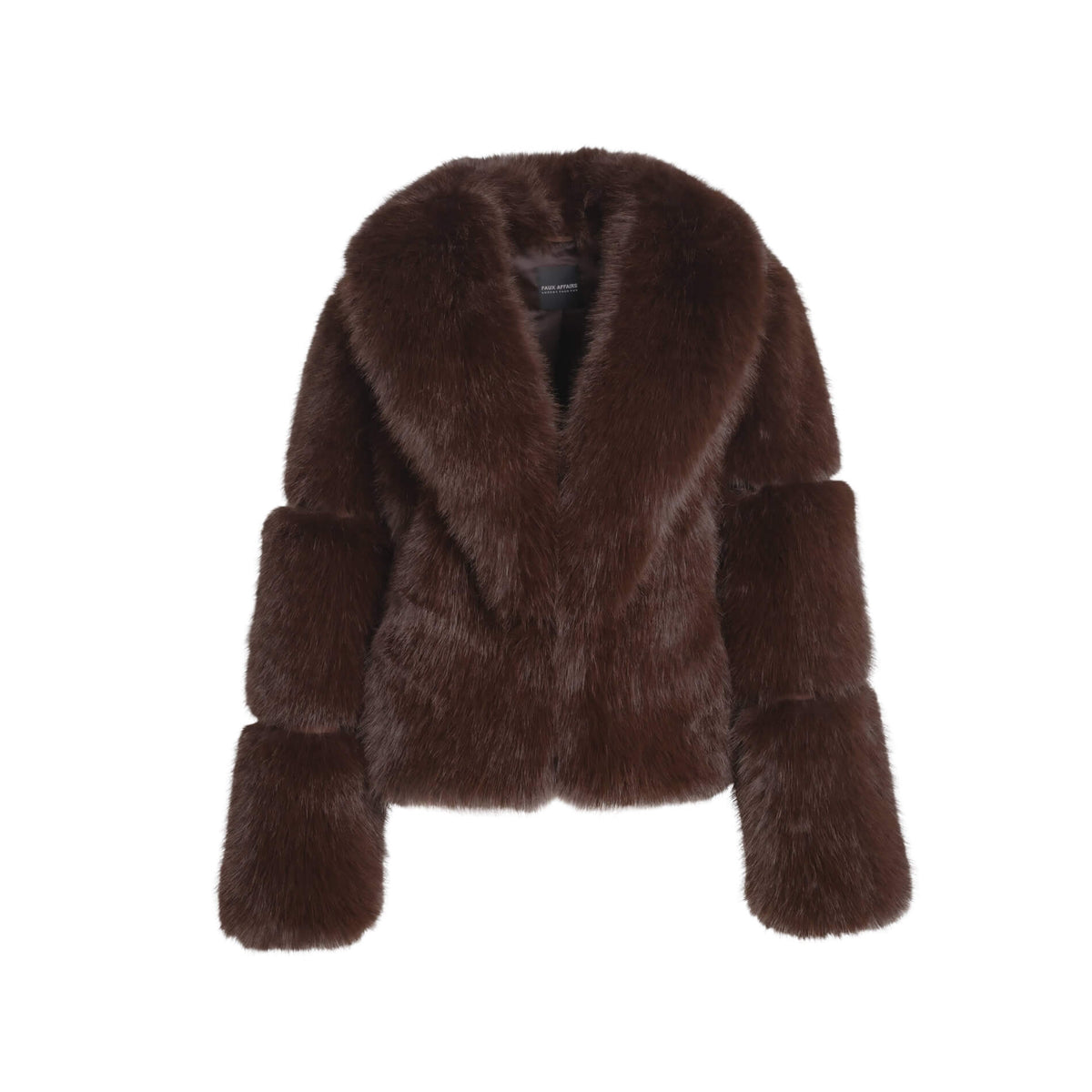 DUNKELBRAUNE FELLJACKE ARIA