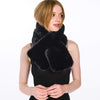 BLACK FAUX FUR SCARF