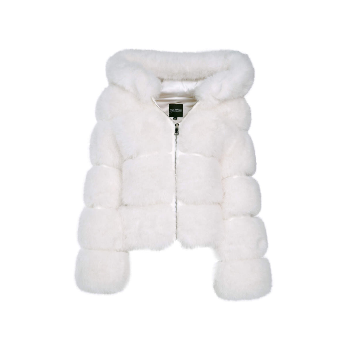 WEISSE FAUX FUR JACKE GIA