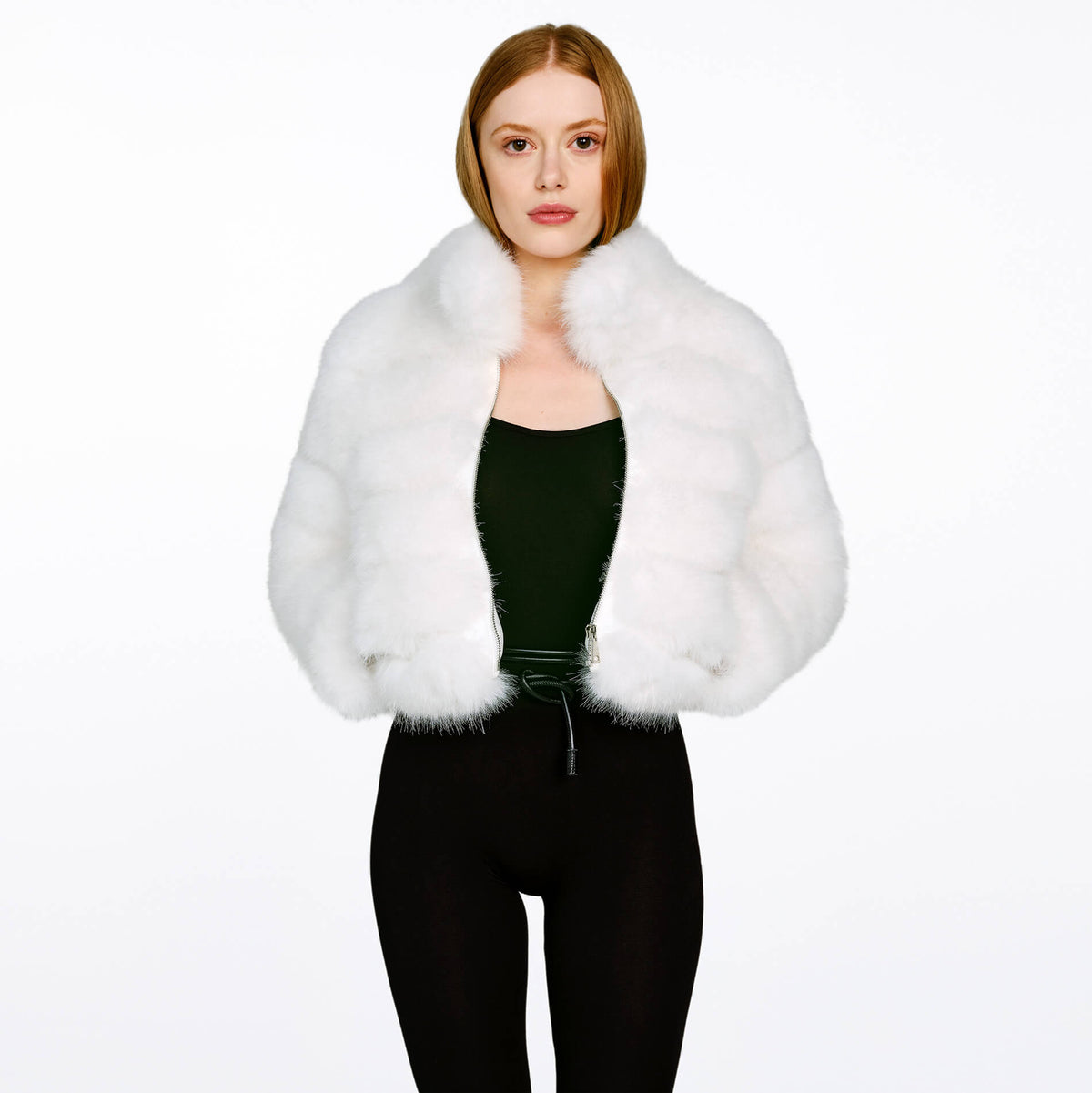 White Faux Fur Jacket KATE