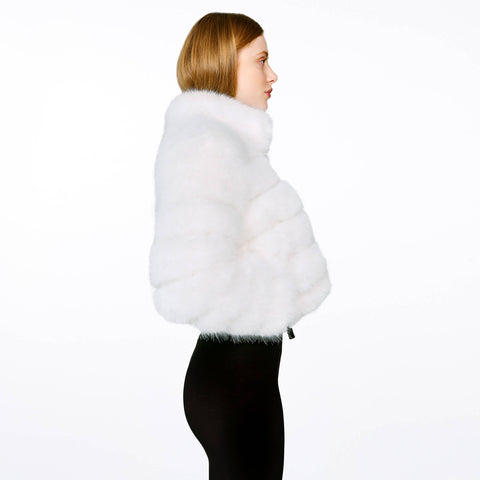 White Faux Fur Jacket KATE