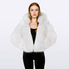 WEISSE FAUX FUR JACKE GIA