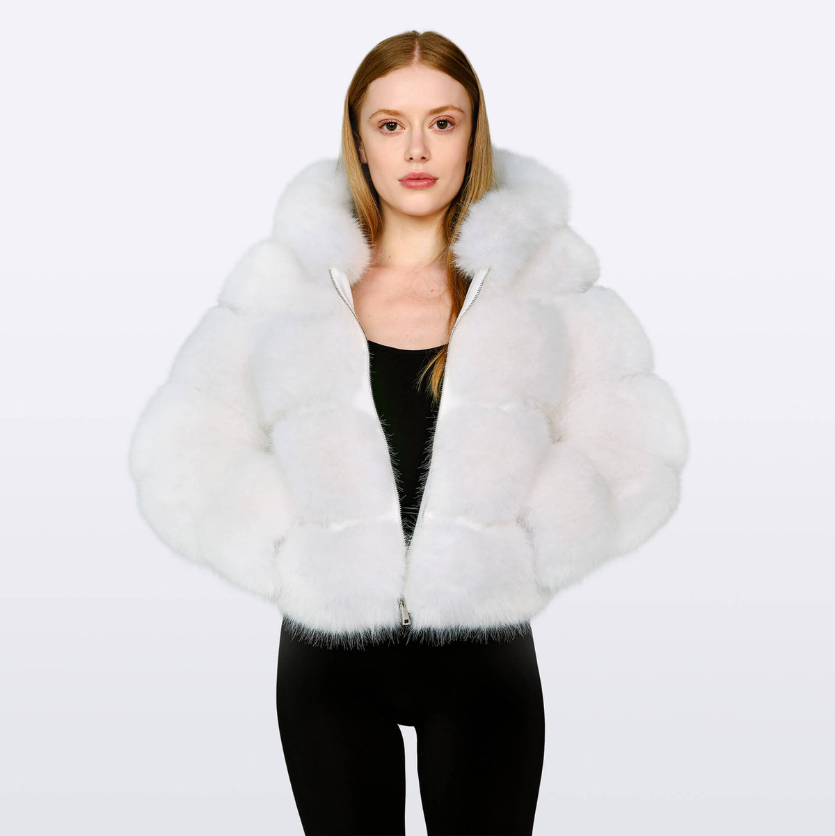 White fauxfurjacket GIA