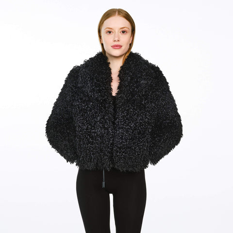 Black lambwool jacket LUNA