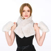 WHITE FAUX FUR GLOVES