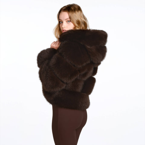 BRAUNE FELLJACKE GIA