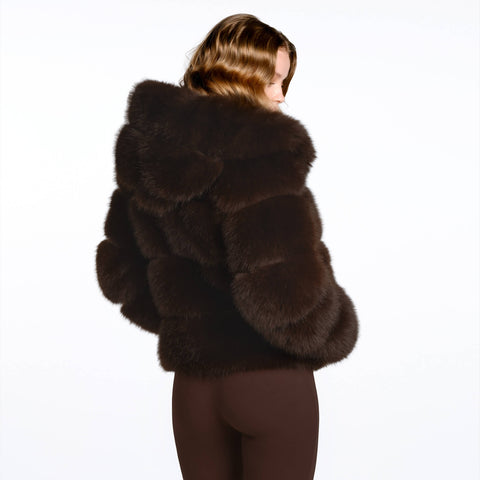 BRAUNE FELLJACKE GIA