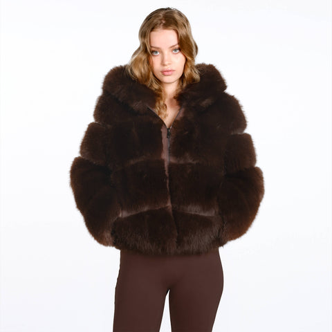 BRAUNE FELLJACKE GIA