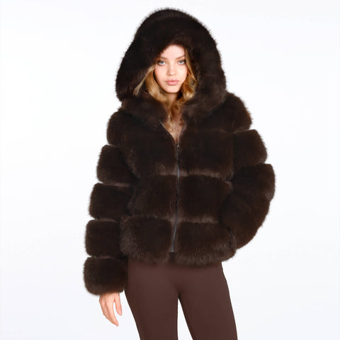 BRAUNE FELLJACKE GIA
