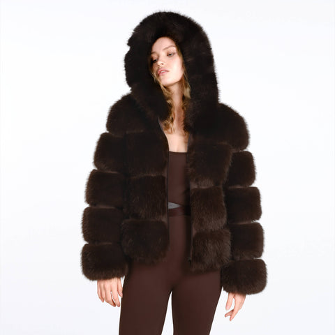 BRAUNE FELLJACKE GIA