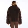 DUNKELBRAUNE FELLJACKE ARIA