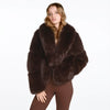 DUNKELBRAUNE FELLJACKE ARIA