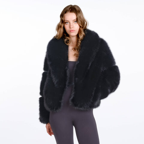 SCHWARZE FELLJACKE ARIA