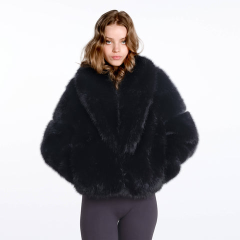 SCHWARZE FELLJACKE ARIA