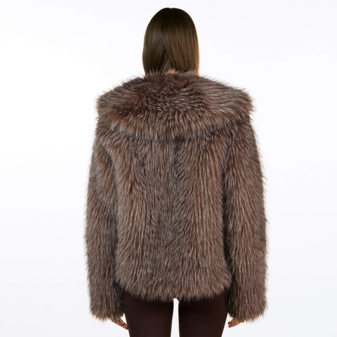 Furjacket with Lapel Collar COSIA