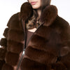 Dark Brown Fake Fur Jacket KATE