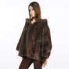 Nerzlook Poncho mit Kapuze JOLIE