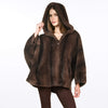 Nerzlook Poncho mit Kapuze JOLIE