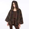 Nerzlook Poncho mit Kapuze JOLIE