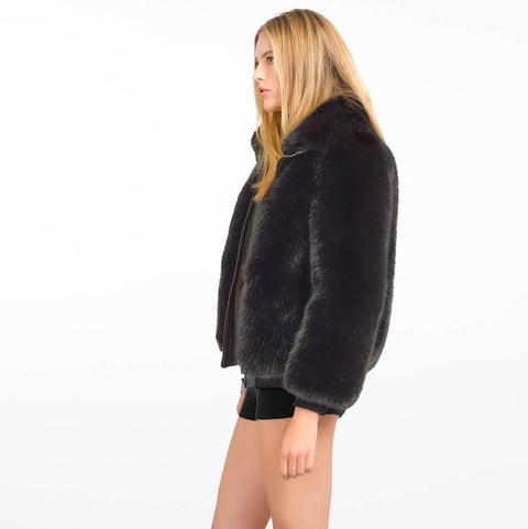 FAUX FUR BOMBER JACKET CHIARA