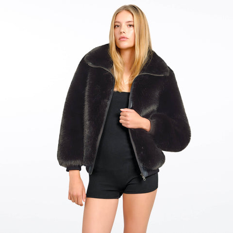 FAUX FUR BOMBER JACKET CHIARA