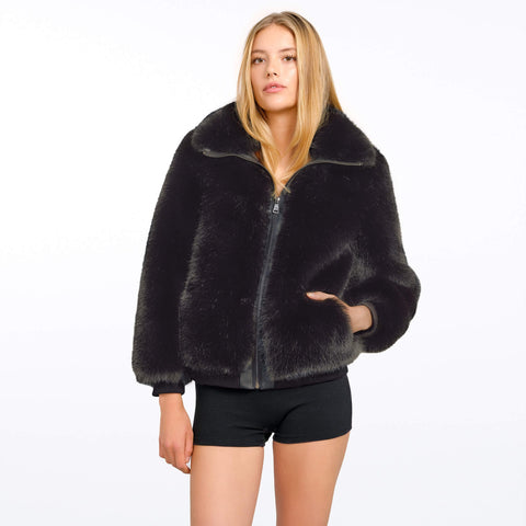 FAUX FUR BOMBER JACKET CHIARA