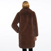 BROWN FAUX FUR COAT COSIA