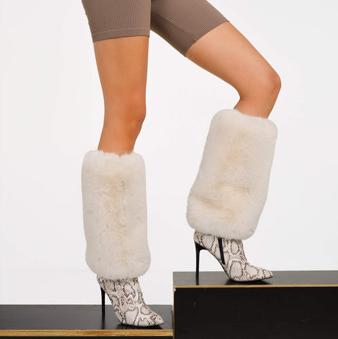 FAKE FUR LEGWARMERS