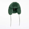 GREEN FAUX FUR HAT